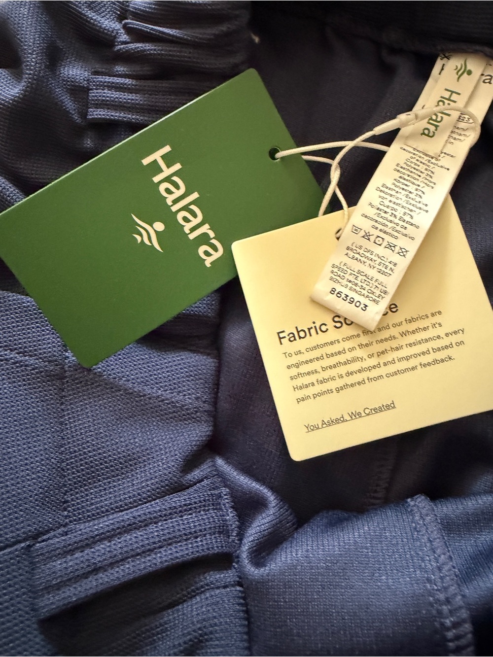 Halara NWT Flex High Waisted Pocket Wide Leg Waffle Work Pants; medium tall - Picture 8 of 9